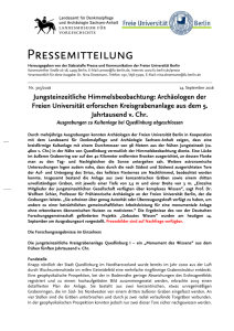 Pressemitteilung - Landesamt für Denkmalpflege und Archäologie