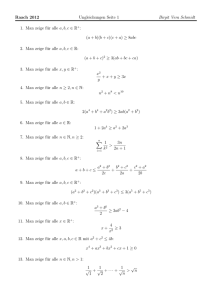 Raach 2012 Ungleichungen Seite 1 Birgit Vera Schmidt 1. Man