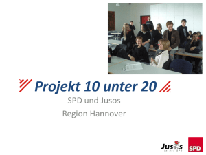 Projekt 10 unter 20 - Jusos Region Hannover