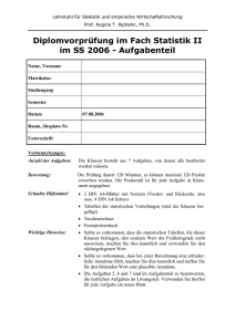 Klausur SS 06 - Lehrstuhl für Statistik und empirische