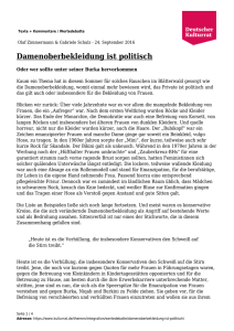 Damenoberbekleidung ist politisch