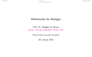 Mathematik für Biologen - Heinrich-Heine