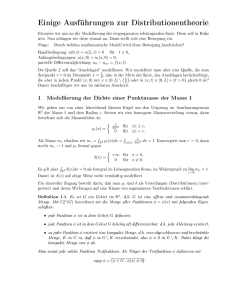 Einige Ausführungen zur Distributionentheorie