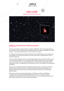 Hubble bricht kosmischen Entfernungsrekord