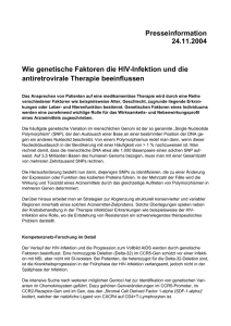 Pressemitteilung - Kompetenznetz HIV/AIDS