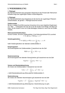 I. WIEDERHOLUNG ∑ ∑ ∑ ∑ ∑