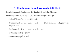 3. Kombinatorik und Wahrscheinlichkeit