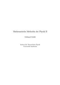 Mathematische Methoden der Physik II