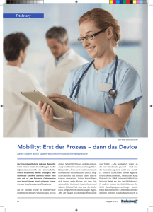 Mobility: Erst der Prozess – dann das Device - Medizin-EDV