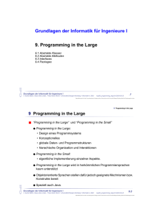 Kapitel 9, Programming in the Large