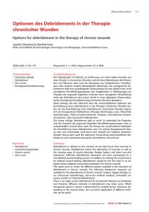 Optionen des Debridements in der Therapie chronischer Wunden