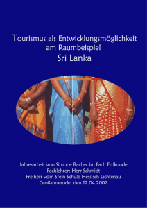 Tourismus als Entwicklungsmöglichkeit in Sri