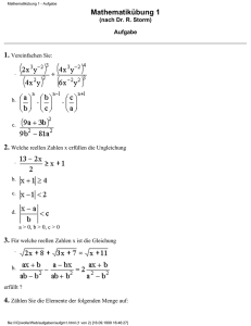 Mathematikübung 1