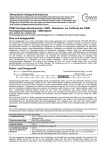 Wachstum, ein Teilfonds der PWM