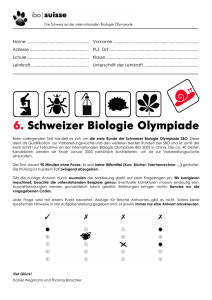 Erste Runde 2005 - Schweizer Biologie Olympiade