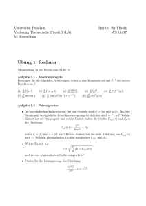 1. Übungsblatt - Universität Potsdam