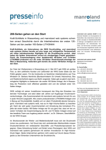 Presseinformation | PDF - manroland web systems GmbH