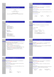 Mathematik und Logik Inhalt Aussagen Definition der Implikation