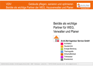 Beiräte als wichtige Partner für WEG, Verwalter und Planer