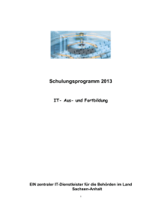 Schulungsprogramm 2013