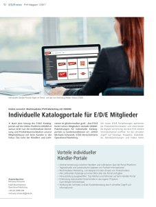 Individuelle Katalogportale für E/D/E Mitglieder