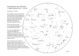 Sternenhimmel über AIDAluna 1. Hälfte Oktober 2015