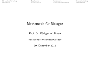 Mathematik für Biologen - Universität Düsseldorf