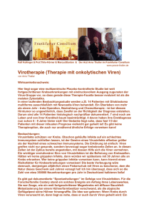 Virotherapie (Therapie mit onkolytischen Viren)