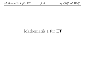 Mathematik 1 für ET