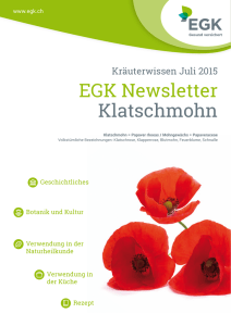 EGK Newsletter Klatschmohn