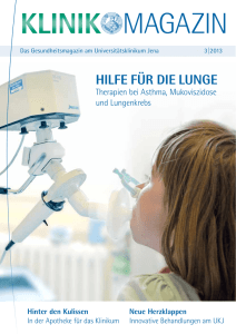 Hilfe für die lunge - Universitätsklinikum Jena