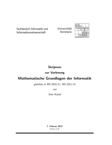 Mathematische Grundlagen der Informatik