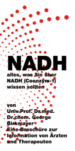 alles, was Sie über NADH (Coenzym-1) wissen sollten von Univ.Prof