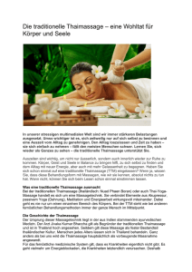 Die traditionelle Thaimassage – eine Wohltat für