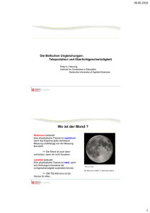Wo ist der Mond ? - Institute for Computers in Education