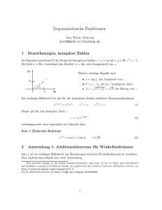 Trigonometrische Funktionen