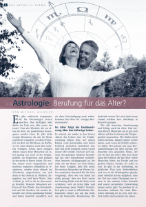 Astrologie: Berufung für das Alter? - Allgeier