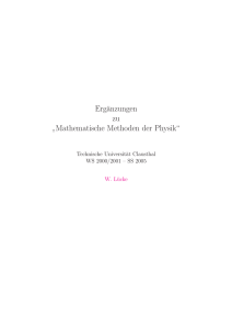 Mathematische Methoden der Physik - wolfgang