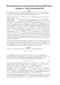 Lösungen 1. Klausur 2007 - Bundesweite Mathematik