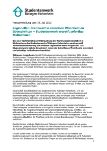 Pressemitteilung als PDF - Studierendenwerk Tübingen