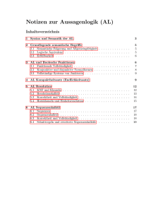 Notizen zur Aussagenlogik (AL)