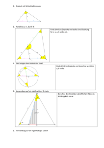 1. Dreieck mit Winkelhalbierender 2. Parallele zu w γ durch B: Finde