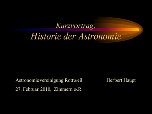 Historie der Astronomie