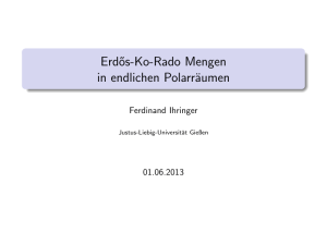 Erdos-Ko-Rado Mengen in endlichen Polarräumen