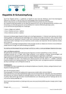 Hepatitis B Schutzimpfung
