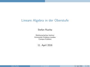 Lineare Algebra in der Oberstufe - userpages