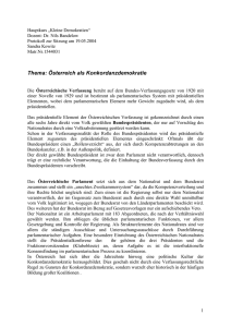 Thema: Österreich als Konkordanzdemokratie