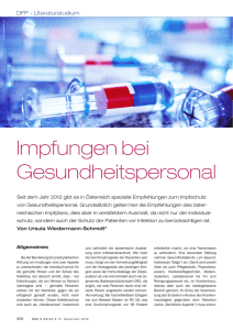 Impfungen bei Gesundheitspersonal