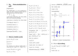 1 Wichtige Begriffe 2 Diskrete Zufallsvariable 3 Binomialverteilung