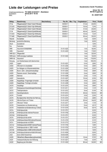 Berechnungsblatt für Caritas